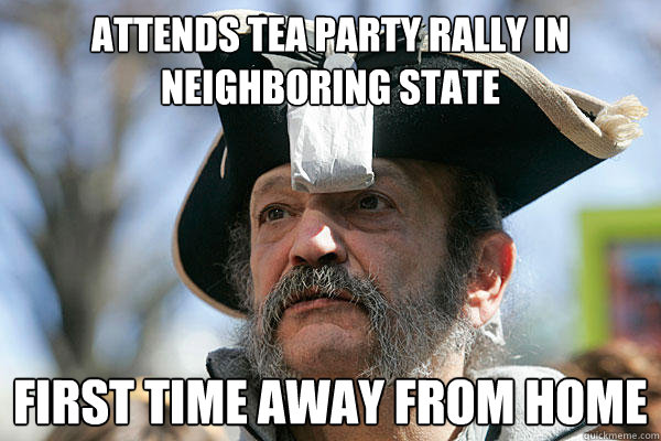 attends tea party rally in neighboring state first time away from home  Tea Party Ted