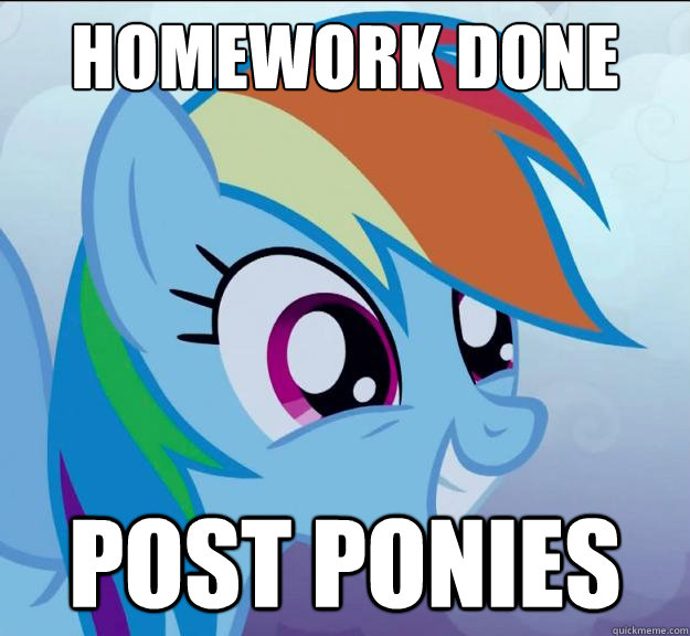 Homework done Post Ponies  Rainbow Dash DO WANT