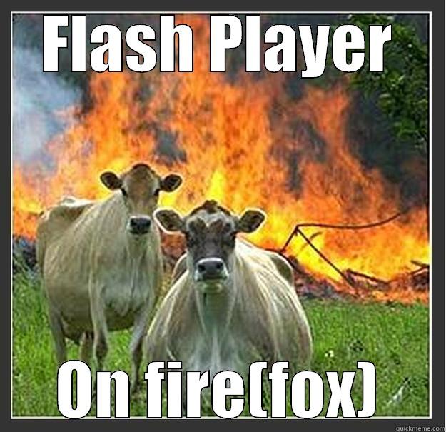 Flash Player Support on Firefox - FLASH PLAYER ON FIRE(FOX) Evil cows