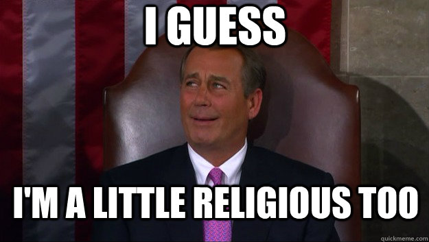 I guess I'm a little religious too  Boehner Crying