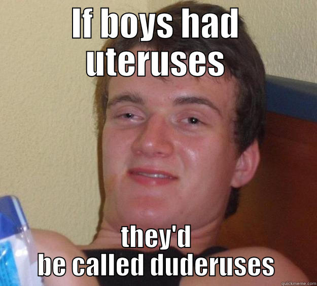 IF BOYS HAD UTERUSES THEY'D BE CALLED DUDERUSES 10 Guy