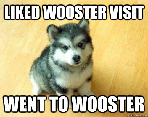 liked wooster visit went to wooster  Baby Courage Wolf