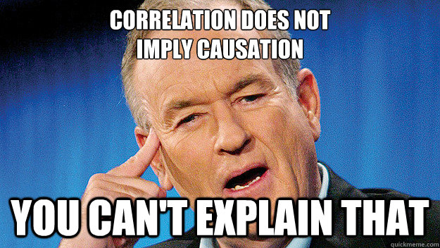 Correlation does not 
imply causation you can't explain that  Correlation does not imply causation