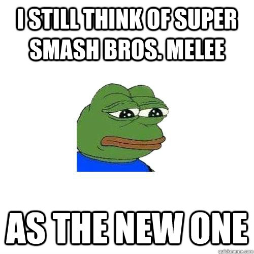 I still think of super smash bros. melee as the new one  