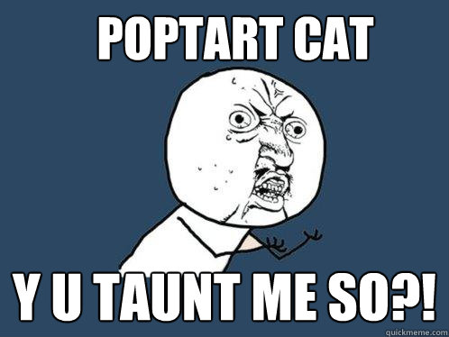 Poptart Cat Y U Taunt me so?!  Y U No