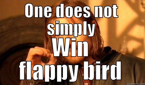 ONE DOES NOT SIMPLY WIN FLAPPY BIRD Boromir