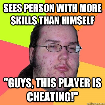 Sees person with more skills than himself 