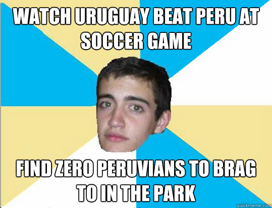 watch uruguay beat peru at soccer game find zero peruvians to brag to in the park  