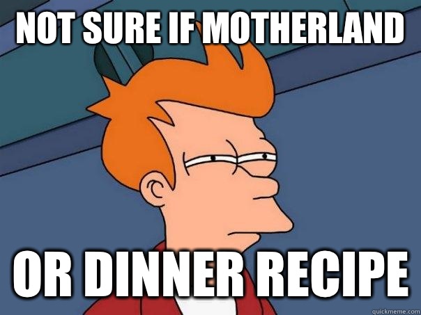 Not sure if motherland Or dinner recipe - Not sure if motherland Or dinner recipe  Futurama Fry