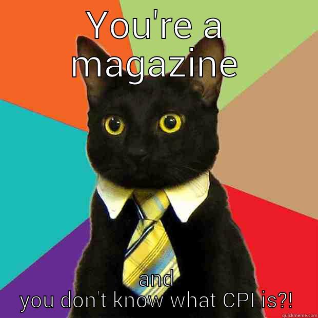 YOU'RE A MAGAZINE AND YOU DON'T KNOW WHAT CPI IS?! Business Cat