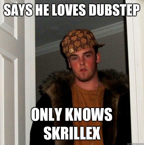 Says he loves dubstep Only knows skrillex  Scumbag Steve