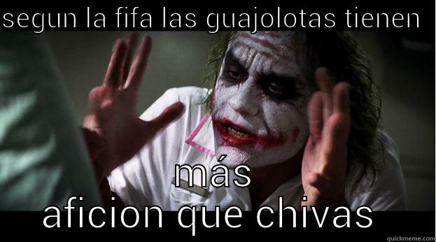 SEGUN LA FIFA LAS GUAJOLOTAS TIENEN  MÁS AFICION QUE CHIVAS  Joker Mind Loss