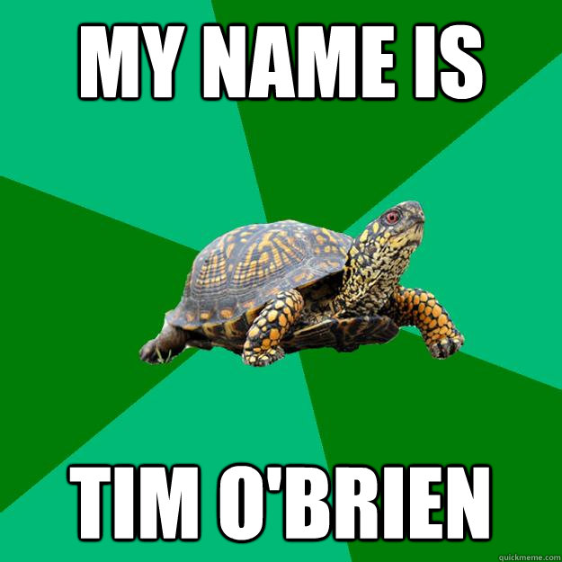 My name is  Tim O'Brien  Torrenting Turtle