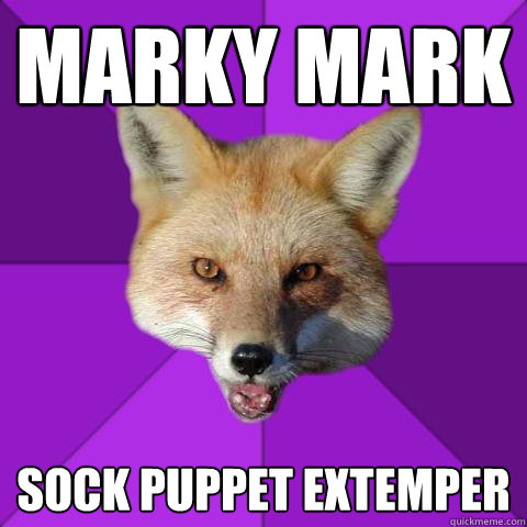 Marky Mark Sock puppet extemper - Marky Mark Sock puppet extemper  Forensics Fox