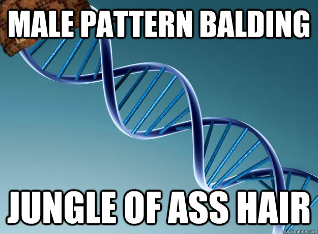 male pattern balding Jungle of ass hair  