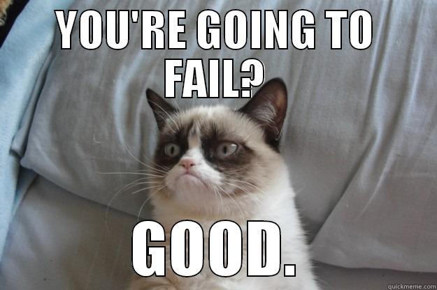 yolo swg - YOU'RE GOING TO FAIL? GOOD. Grumpy Cat