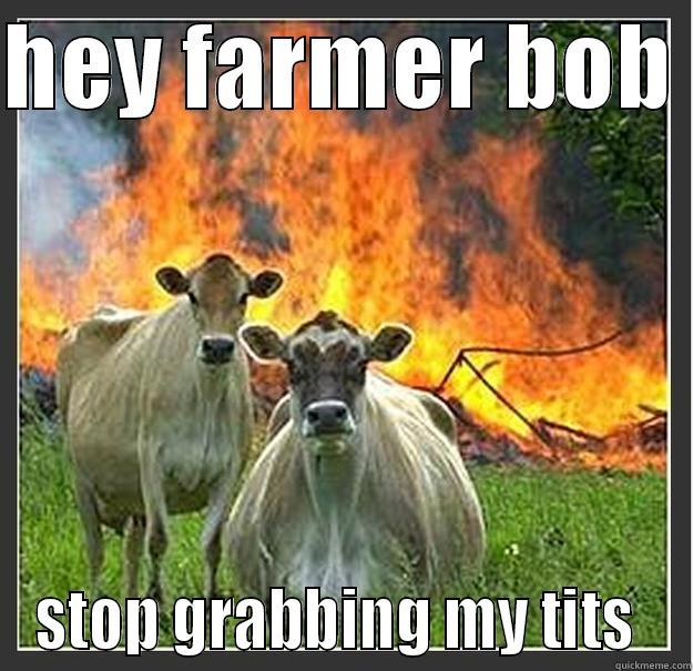 HEY FARMER BOB  STOP GRABBING MY TITS  Evil cows