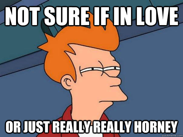 Not sure if in love Or just really really horney  Futurama Fry