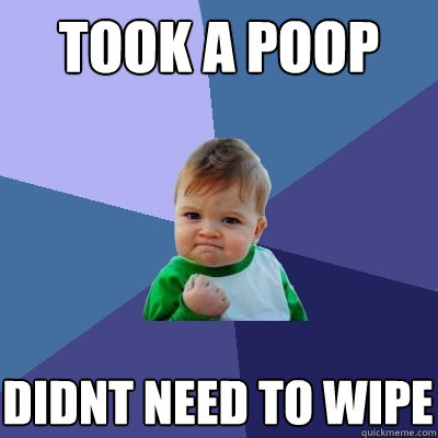 took a poop didnt need to wipe  Success Kid