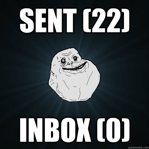 sent (22) inbox (0)  Forever Alone