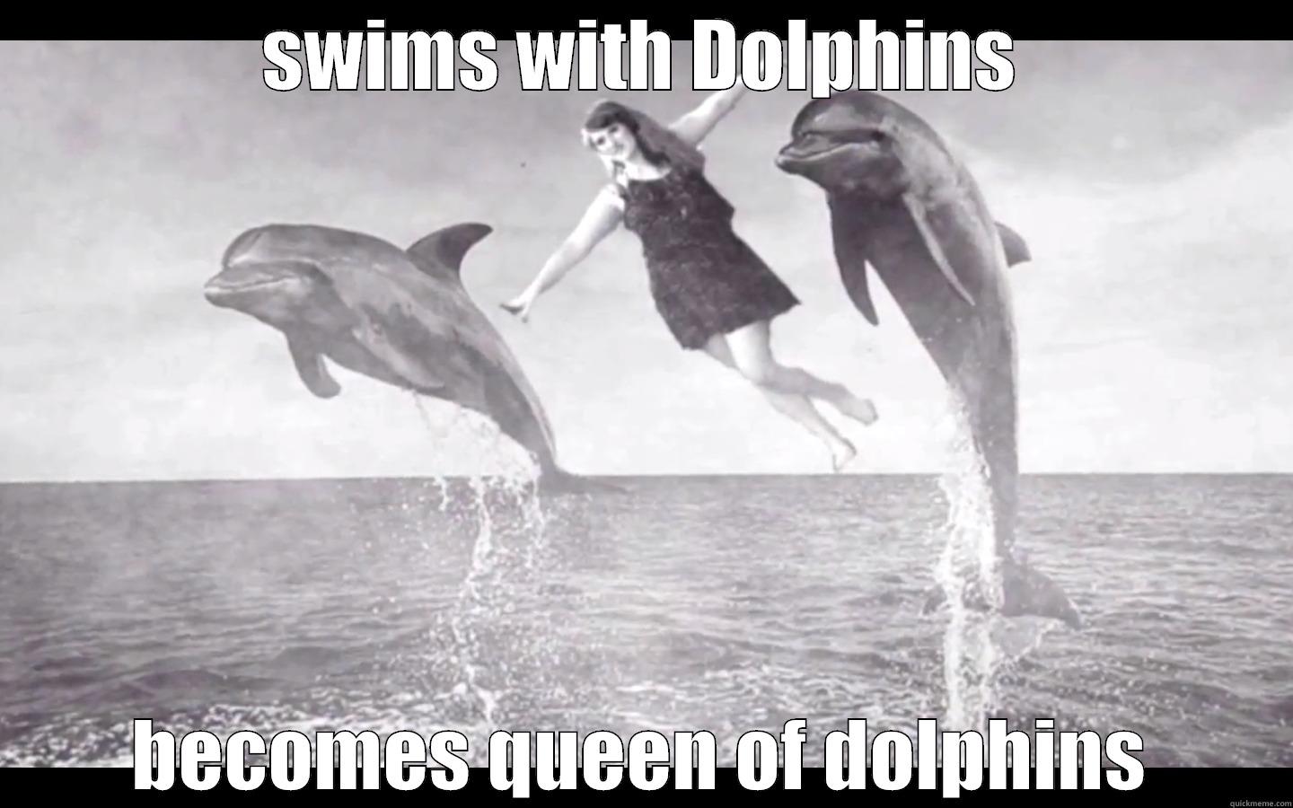 swims with dolphins - SWIMS WITH DOLPHINS BECOMES QUEEN OF DOLPHINS Misc