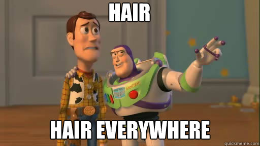 hair hair everywhere  Everywhere