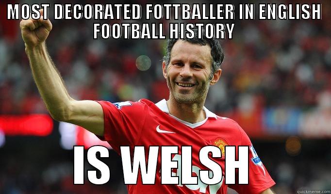 MOST DECORATED FOTTBALLER IN ENGLISH FOOTBALL HISTORY IS WELSH Misc