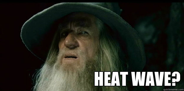  Heat wave?  I have no memory Gandalf