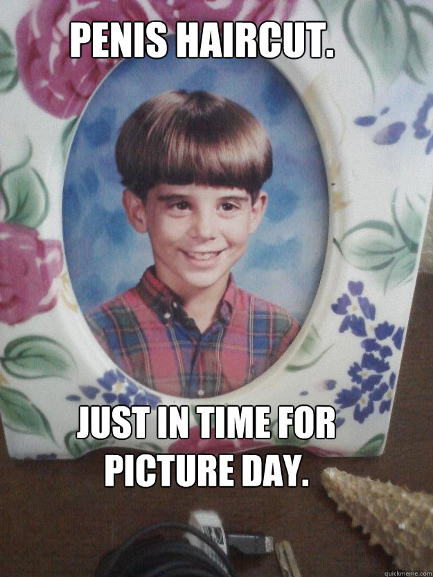 Penis Haircut. Just In Time For Picture Day.  