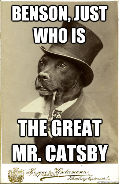 benson, just who is  the great mr. catsby  Old Money Dog