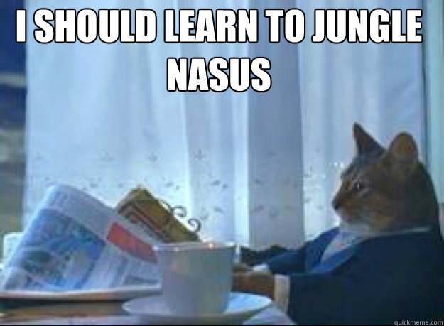 I should learn to jungle Nasus   I should buy a boat cat