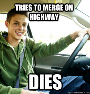 Tries to merge on highway Dies  