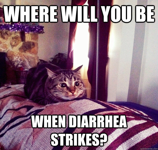 Where will you be when diarrhea strikes? - Where will you be when diarrhea strikes?  Misc