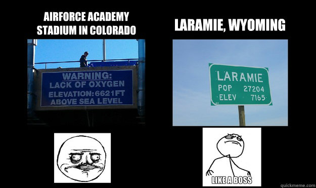 Airforce Academy Stadium in Colorado Laramie, Wyoming - Airforce Academy Stadium in Colorado Laramie, Wyoming  Elevation