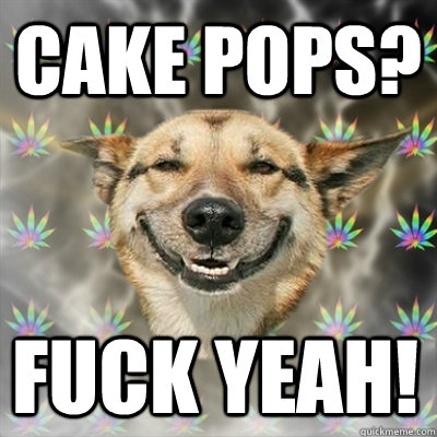 CAKE POPS? FUCK YEAH!  Stoner Dog