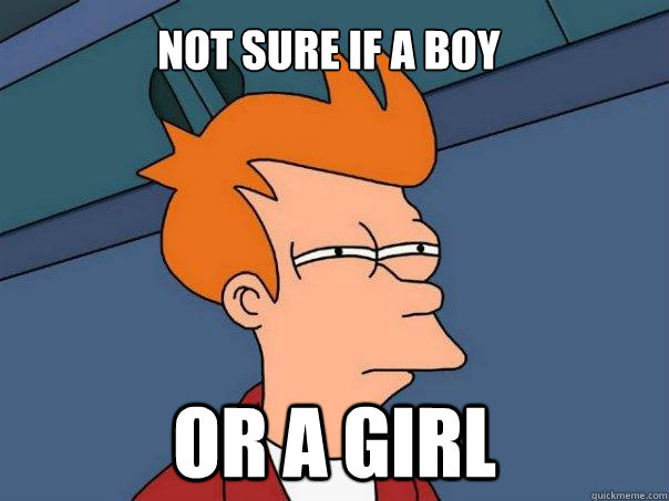 Not sure if a boy or a girl  Futurama Fry