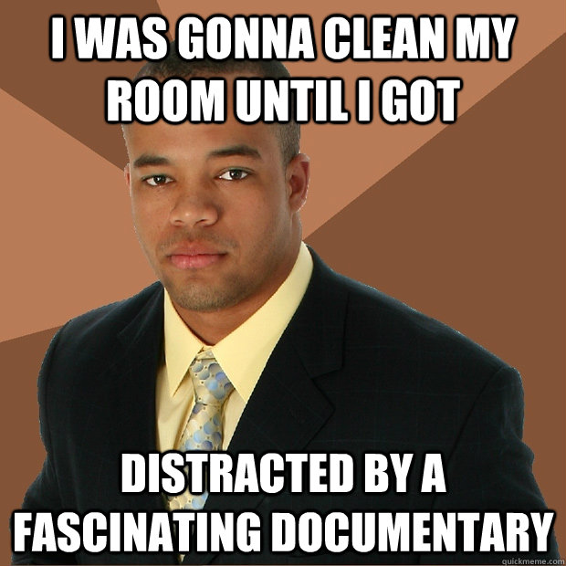 I WAS GONNA CLEAN MY ROOM UNTIL I GOT DISTRACTED BY A FASCINATING DOCUMENTARY  Successful Black Man