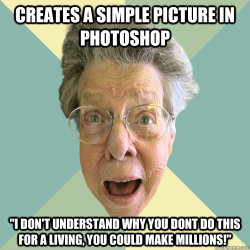 Creates a simple picture in photoshop 