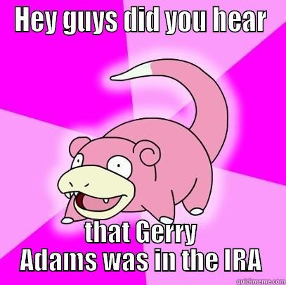 HEY GUYS DID YOU HEAR THAT GERRY ADAMS WAS IN THE IRA Slowpoke