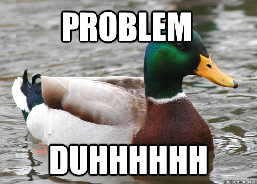 Problem Duhhhhhh - Problem Duhhhhhh  Actual Advice Mallard