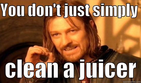 YOU DON'T JUST SIMPLY    CLEAN A JUICER Boromir