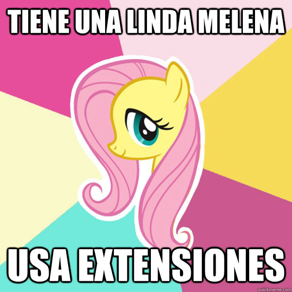 Tiene una linda melena Usa extensiones  Fluttershy