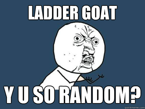 Ladder Goat y u so random?  Y U No