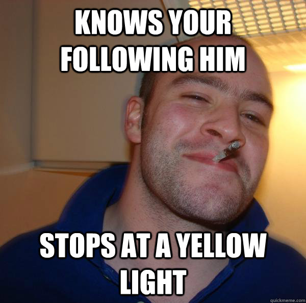 Knows your following him Stops at a yellow light  - Knows your following him Stops at a yellow light   Misc