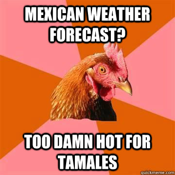 Mexican weather forecast? Too damn hot for tamales - Mexican weather forecast? Too damn hot for tamales  Misc