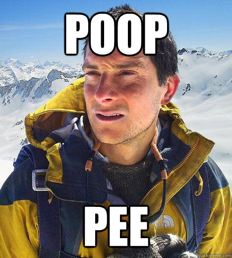 poop pee  Bear Grylls