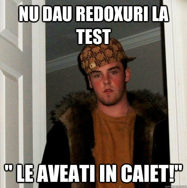 Nu dau redoxuri la test 