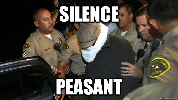 Silence Peasant  Defend the Constitution