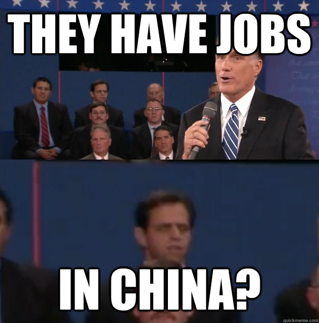 They HAve Jobs IN CHina?  Typical Undecided Voter