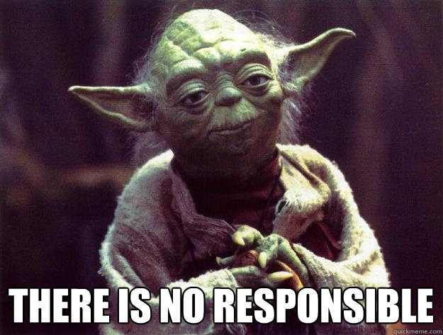  THERE IS NO RESPONSIBLE  Sad yoda